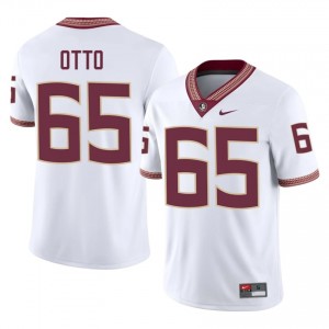 #65 Andre Otto FSU Seminoles White Jersey | Authentic Stitched Men Player Football Gear 19082457