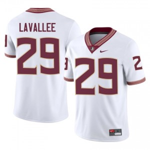 #29 Caleb LaVallee FSU White Jersey | Officially Licensed Stitched Men University Football Gear 88643189