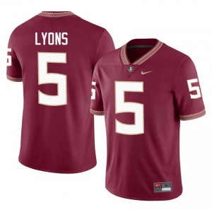 #5 Daniel Lyons FSU Garnet Jersey | Licensed Embroidery Men High School Football Gear 50870380
