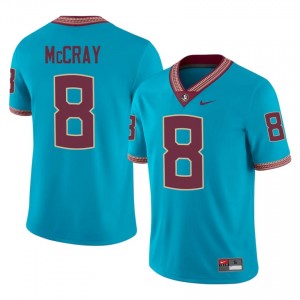 FSU Noles Deante McCray #8 Turquoise Jersey | Durable Swen University Football Men Apparel 59320258