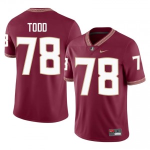 Jayden Todd #78 Florida State Seminoles Jersey | Moisture Wicking Garnet High School Football Men Embroidery 67680288