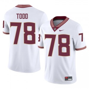 Florida State Jayden Todd #78 White Jersey | Durable Stitched University Football Men Apparel 54967921