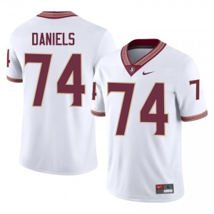 White Jonathan Daniels #74 Seminoles Jersey | Men NCAA Football Essential Stitched 69097605