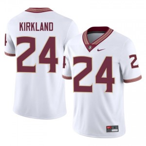 K.J. Kirkland #24 Florida State Seminoles Jersey | Genuine White NCAA Football Men Stitched 61879569
