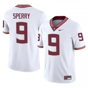 FSU Noles Kevin Sperry #9 White Jersey | Elite Stitched Player Football Men Apparel 31727644