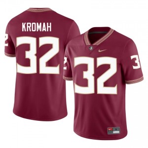 #32 Ousmane Kromah FSU Garnet Jersey | Authentic Embroidery Men Player Football Gear 32084507