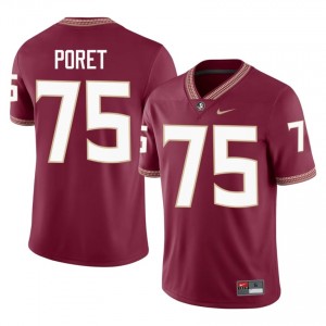 Garnet Sean Poret #75 Seminoles Jersey | Men University Football Top-Tier Embroidery 12043718