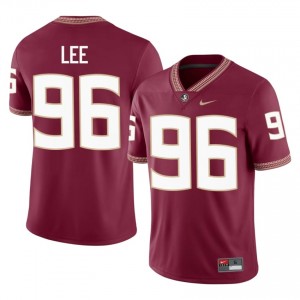 Garnet Tylon Lee #96 Seminoles Jersey | Men NCAA Football Essential Embroidery 66648476