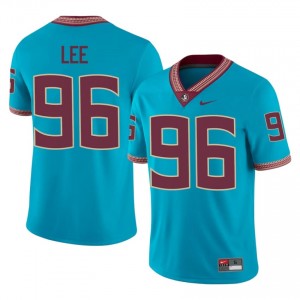 Florida State Tylon Lee #96 Turquoise Jersey | Fresh Swen High School Football Men Apparel 97311429