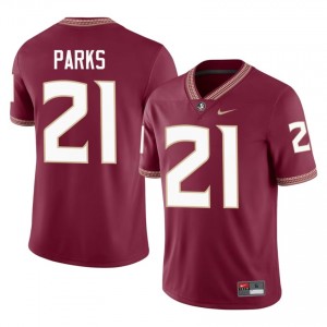 Zay Parks #21 Seminoles Jersey | Moisture Wicking Garnet High School Football Men Embroidery 16364384