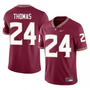 FSU Noles Amari Thomas #24 Garnet Jersey | Premium Embroidery NCAA Football Men Apparel 56392450