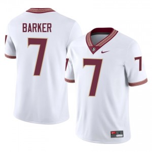 White Ashlynd Barker #7 FSU Seminoles Jersey | Men NCAA Football Essential Stitched 64272965