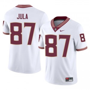 White Carter Jula #87 Seminoles Jersey | Men University Football Top-Tier Stitched 32457808