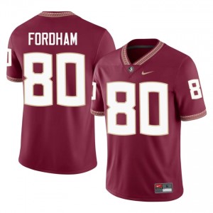 Florida State Corbyn Fordham #80 Garnet Jersey | Fresh Embroidery High School Football Men Apparel 80845551