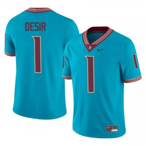 Darryll Desir #1 Seminoles Jersey | Gameday Turquoise College Football Men Stitch 44951097