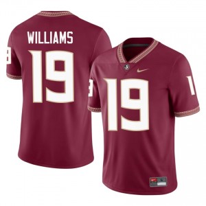 Florida State Darryon Williams #19 Garnet Jersey | Exclusive Embroidery College Football Men Apparel 53379532