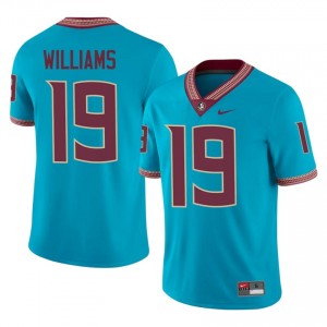 Turquoise Darryon Williams #19 FSU Seminoles Jersey | Men Player Football Classic Swen 24398677