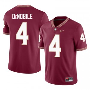 #4 Dean DeNobile FSU Seminoles Garnet Jersey | Officially Licensed Embroidery Men University Football Gear 95438219