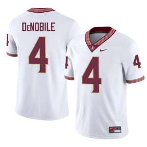 White Dean DeNobile #4 Seminoles Jersey | Men College Football Pro-Grade Stitched 16520289