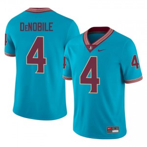 Dean DeNobile #4 Florida State Seminoles Jersey | Genuine Turquoise NCAA Football Men Stitch 26641707