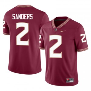 #2 Deion Sanders FSU Seminoles Garnet Jersey | Authentic Embroidery Men Player Football Gear 39634052