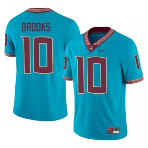 #10 Derrick Brooks FSU Turquoise Jersey | Authentic Stitch Men Player Football Gear 66589190