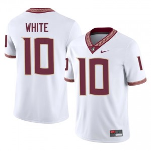 #10 EJ White FSU Seminoles White Jersey | Licensed Stitched Men High School Football Gear 35270803