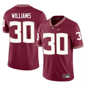 Izayia Williams #30 Florida State Seminoles Jersey | Moisture Wicking Garnet High School Football Men Embroidery 42233549