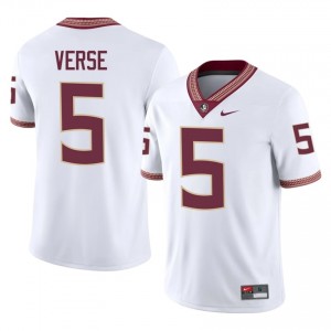 Jared Verse #5 Seminoles Jersey | Genuine White NCAA Football Men Stitched 92554669