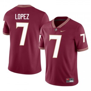 Garnet Jasen Lopez #7 FSU Seminoles Jersey | Men University Football Top-Tier Embroidery 89823180