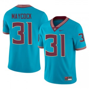 Turquoise Karon Maycock #31 FSU Seminoles Jersey | Men University Football Top-Tier Swen 33291536