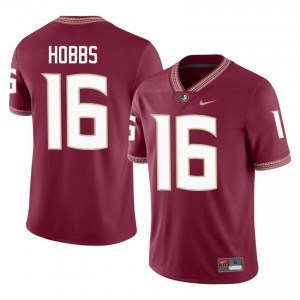 #16 Karson Hobbs FSU Seminoles Garnet Jersey | Licensed Embroidery Men High School Football Gear 78489945