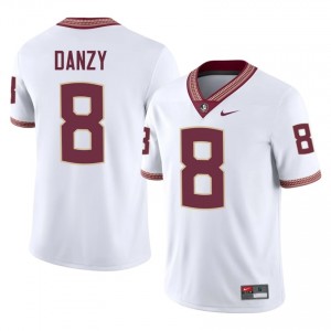 FSU Noles Micahi Danzy #8 White Jersey | Durable Stitched University Football Men Apparel 56034269