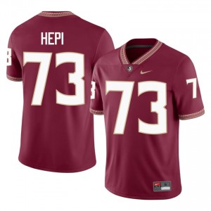 #73 Nikau Hepi FSU Seminoles Garnet Jersey | Pro Cut Embroidery Men NCAA Football Gear 37969915
