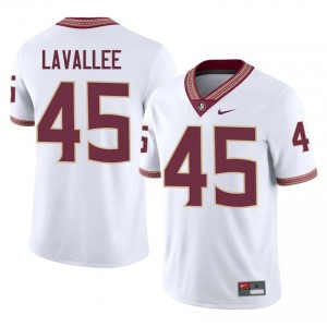 White Noah LaVallee #45 FSU Seminoles Jersey | Men University Football Top-Tier Stitched 96699912