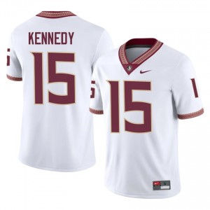 #15 Rylan Kennedy FSU Seminoles White Jersey | Iconic Stitched Men College Football Gear 21559273