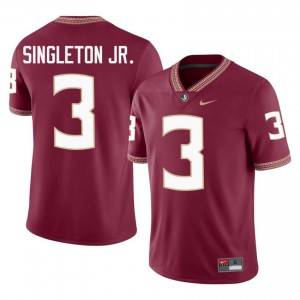 FSU Noles Samuel Singleton Jr. #3 Garnet Jersey | Exclusive Embroidery College Football Men Apparel 41659008