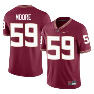 Florida State Steven Moore #59 Garnet Jersey | Premium Embroidery NCAA Football Men Apparel 48391450