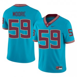 Turquoise Steven Moore #59 FSU Seminoles Jersey | Men High School Football Limited Swen 80111920