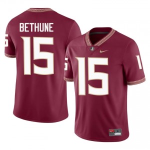 #15 Tatum Bethune FSU Garnet Jersey | Pro Cut Embroidery Men NCAA Football Gear 23842685
