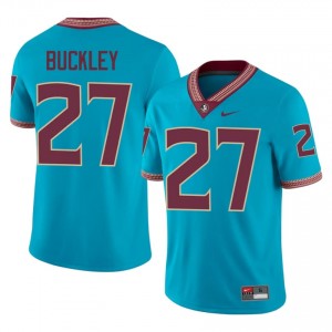FSU Noles Terrell Buckley #27 Turquoise Jersey | Durable Swen University Football Men Apparel 29156526