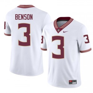 Trey Benson #3 Florida State Seminoles Jersey | Gameday White College Football Men Stitched 87950600