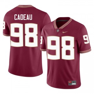 FSU Noles Wihtlley Cadeau #98 Garnet Jersey | Premium Embroidery NCAA Football Men Apparel 77888064
