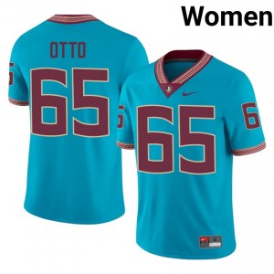 #65 Andre Otto FSU Turquoise Jersey | Pro Cut Stitch Women NCAA Football Gear 77798173