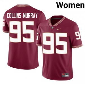 Florida State Christian Collins-Murray #95 Garnet Jersey | Exclusive Embroidery College Football Women Apparel 12446837