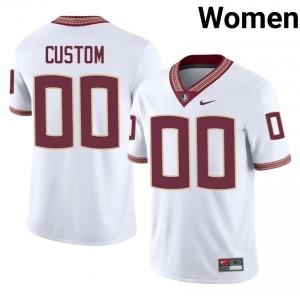 Custom #00 Seminoles Jersey | Elite Thread White University Football Women Stitched 67527801