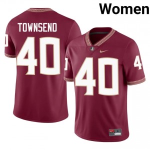 Garnet Darin Townsend #40 Seminoles Jersey | Women High School Football Limited Embroidery 93913307