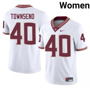 Darin Townsend #40 Florida State Seminoles Jersey | Elite Thread White University Football Women Stitched 80887535
