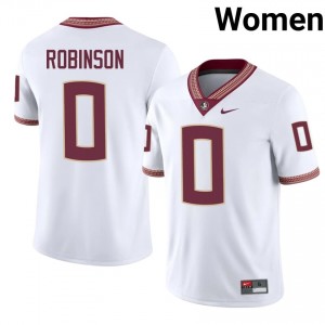Duce Robinson #0 Seminoles Jersey | Elite Thread White University Football Women Stitched 26647245