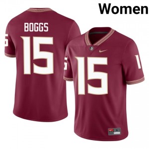 Garnet Jayvan Boggs #15 FSU Seminoles Jersey | Women College Football Pro-Grade Embroidery 13244574